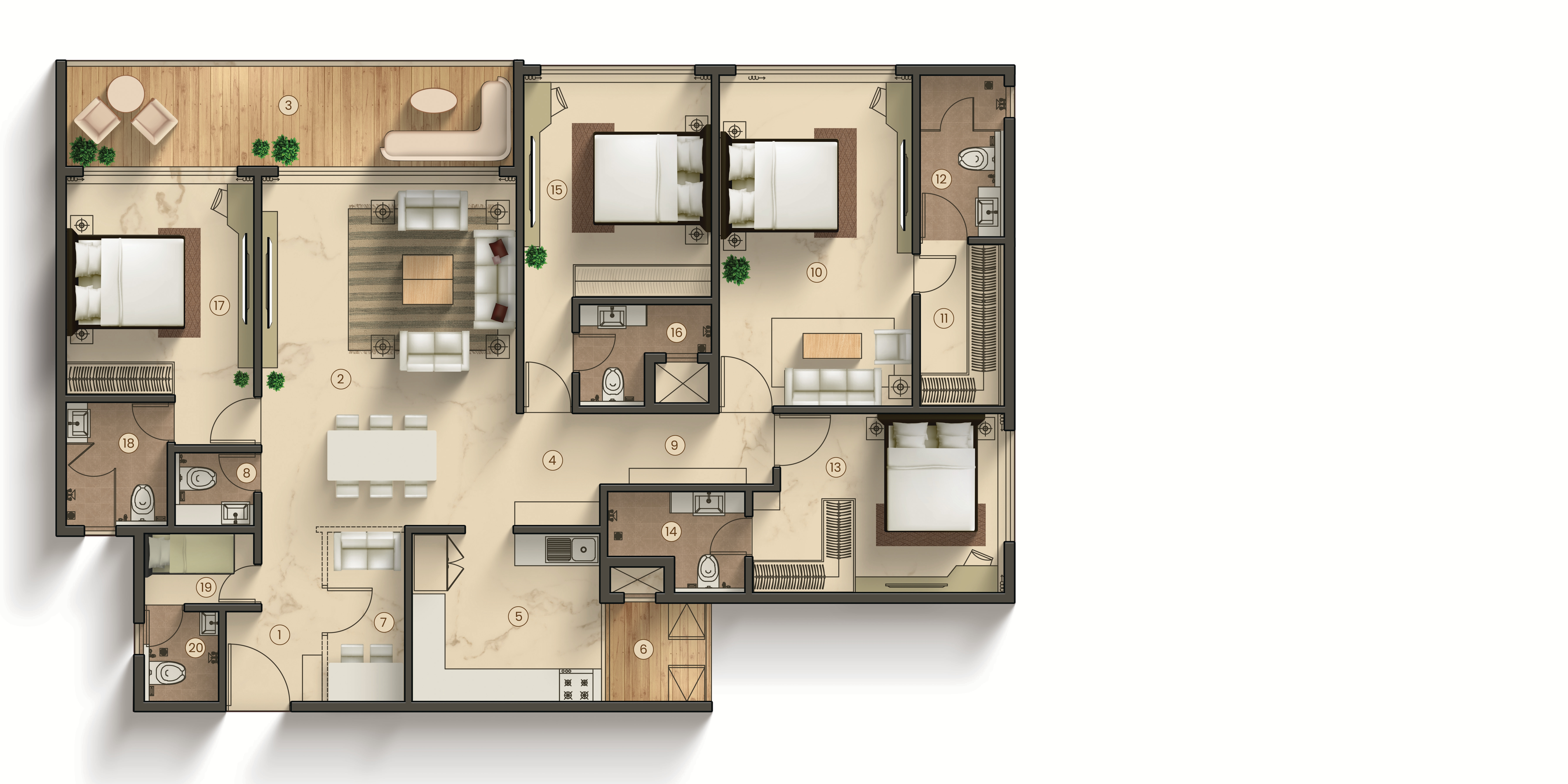 4 BHK Floor Plan